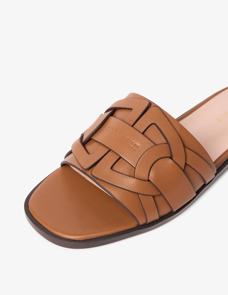 rinascente Coccinelle Monogram leather flat sandals