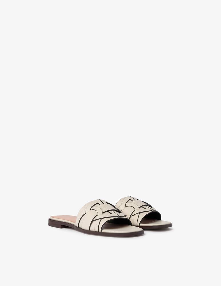 rinascente Coccinelle Monogram leather flat sandals