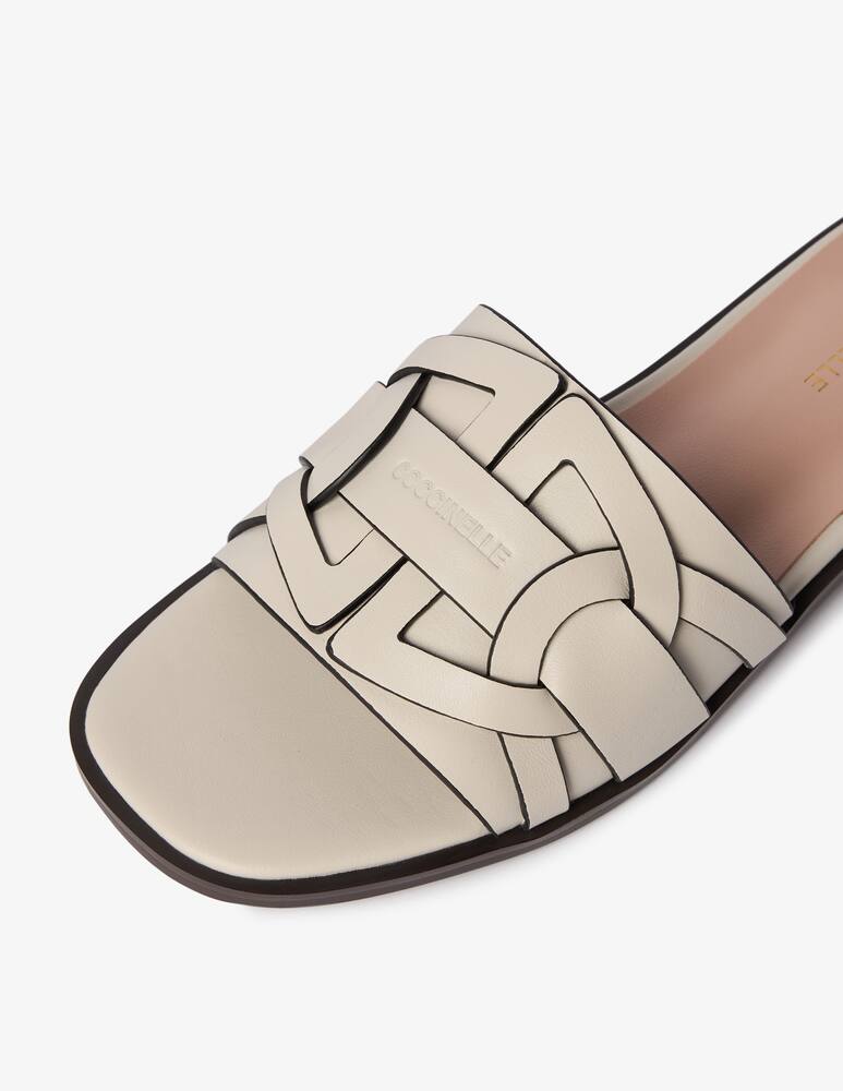 rinascente Coccinelle Monogram leather flat sandals