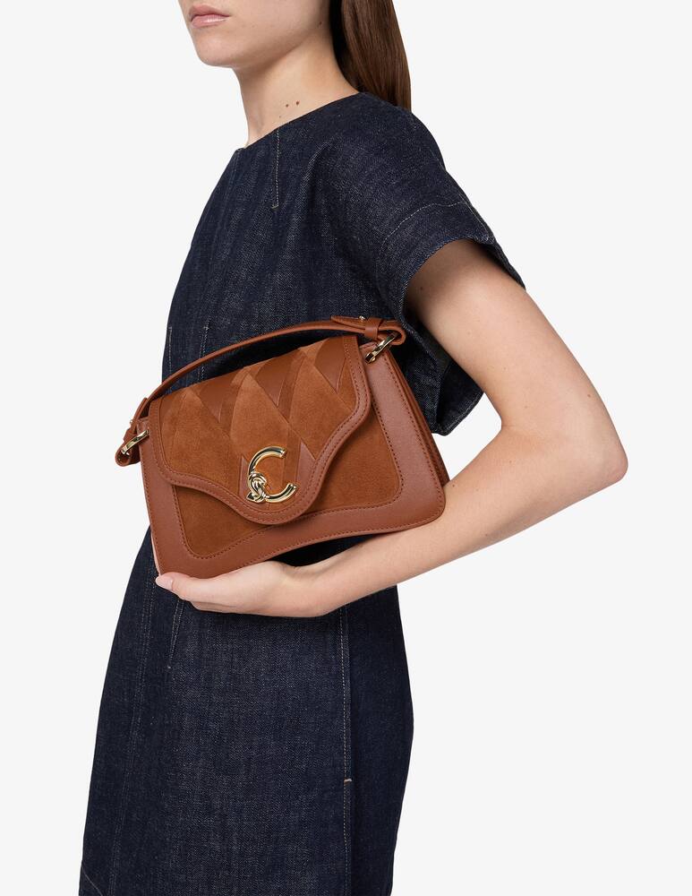 rinascente Coccinelle C-Me flap bag in suede