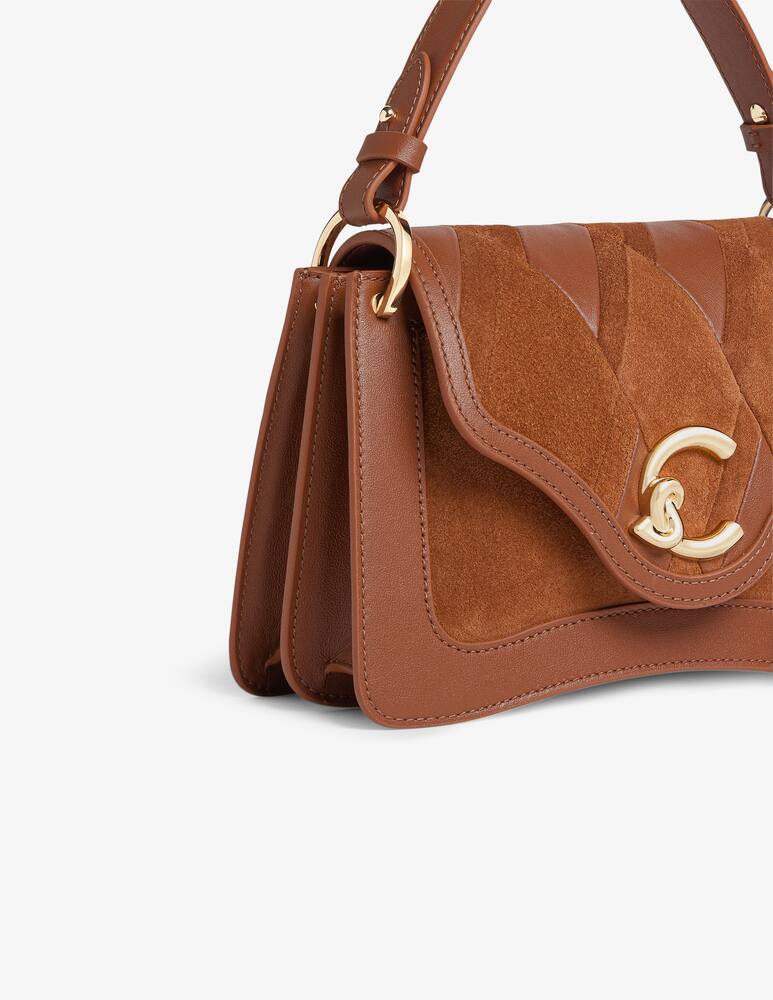 rinascente Coccinelle C-Me flap bag in suede