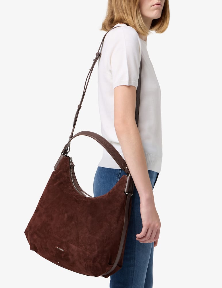 rinascente Coccinelle Rebekka L suede hobo bag