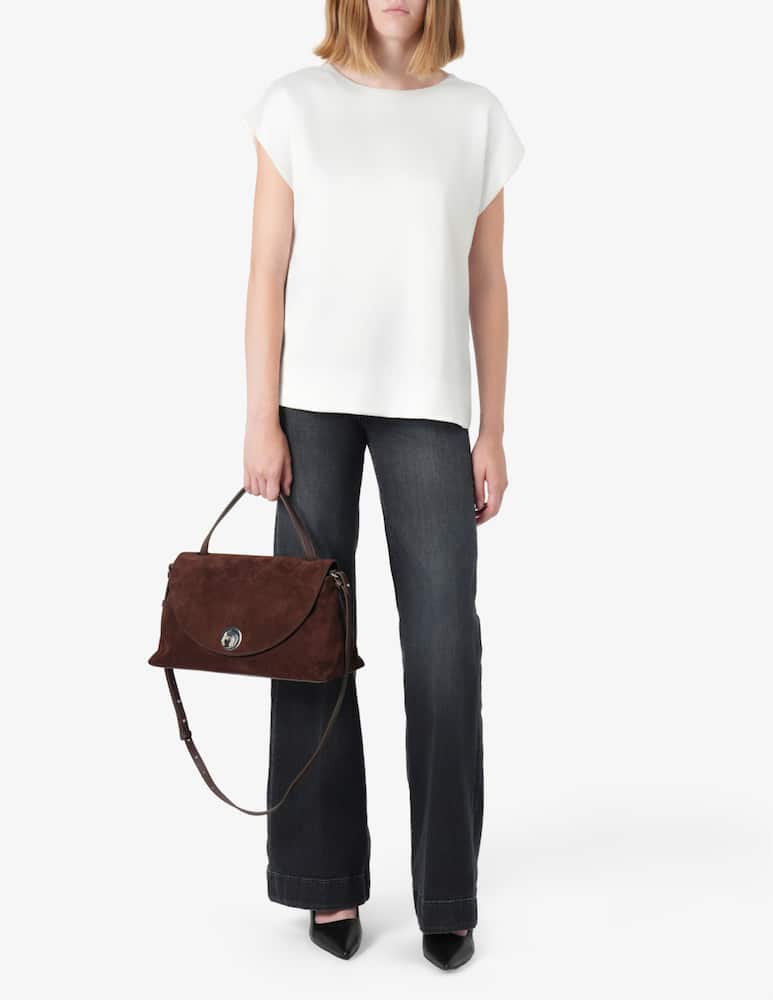 rinascente Coccinelle Nikla suede handbag with shoulder strap