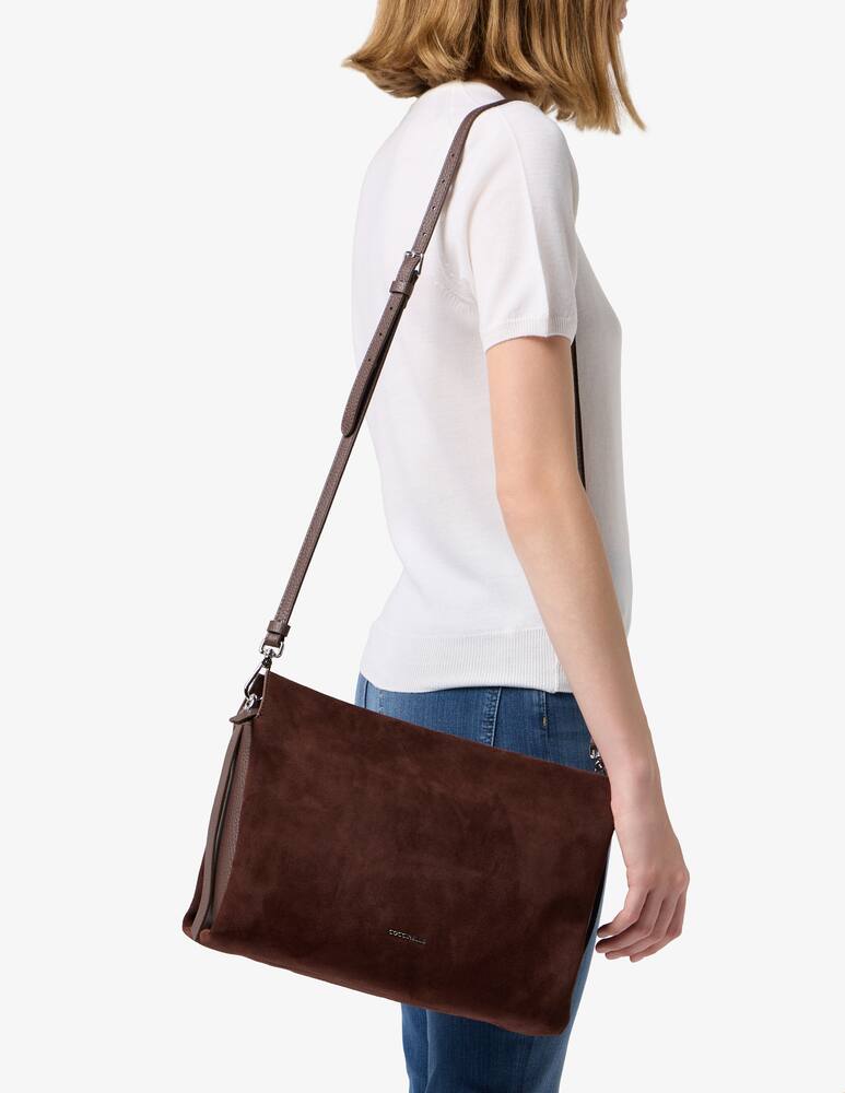 rinascente Coccinelle Boheme M suede shoulder bag