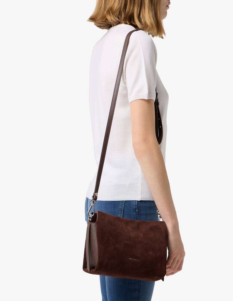 rinascente Coccinelle Boheme S suede shoulder bag