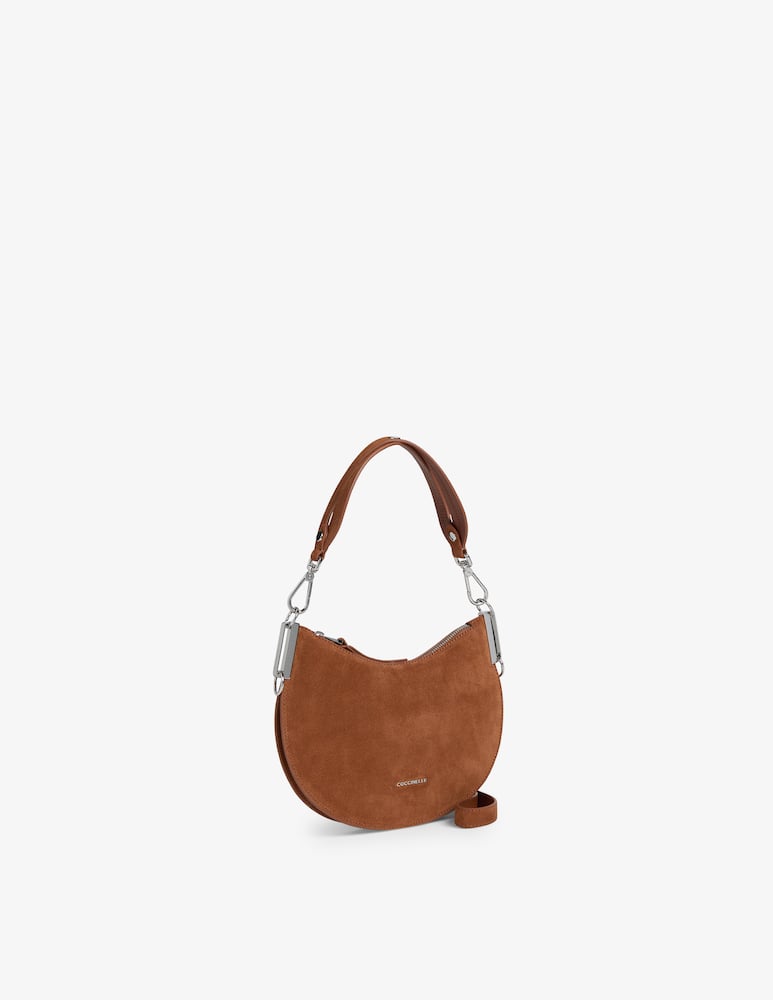 rinascente Coccinelle Hobo zip in suede Sunup
