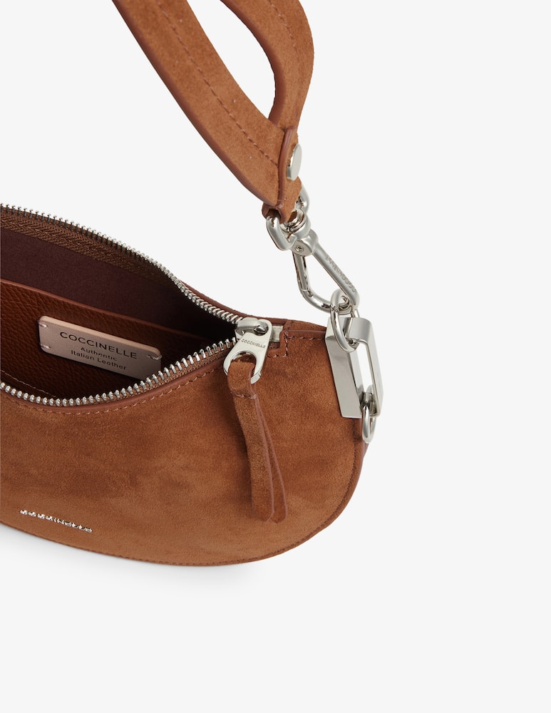 rinascente Coccinelle Hobo zip in suede Sunup