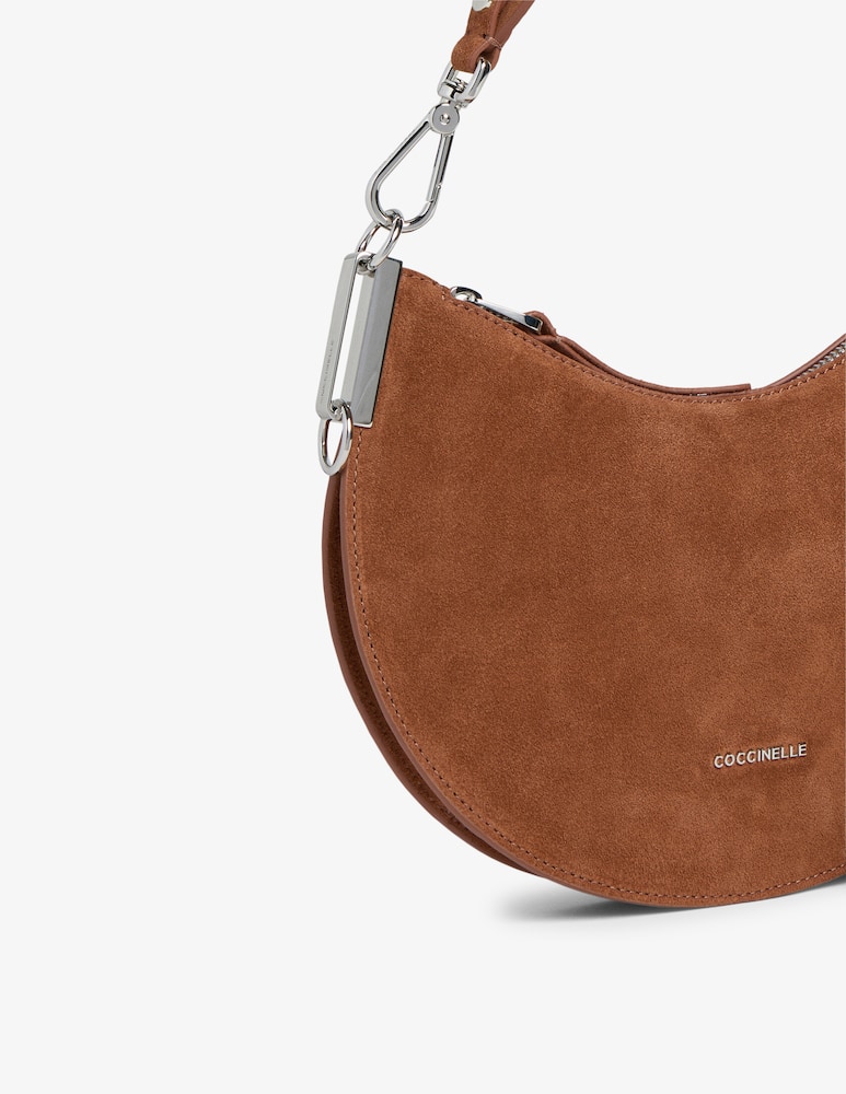 rinascente Coccinelle Hobo zip in suede Sunup