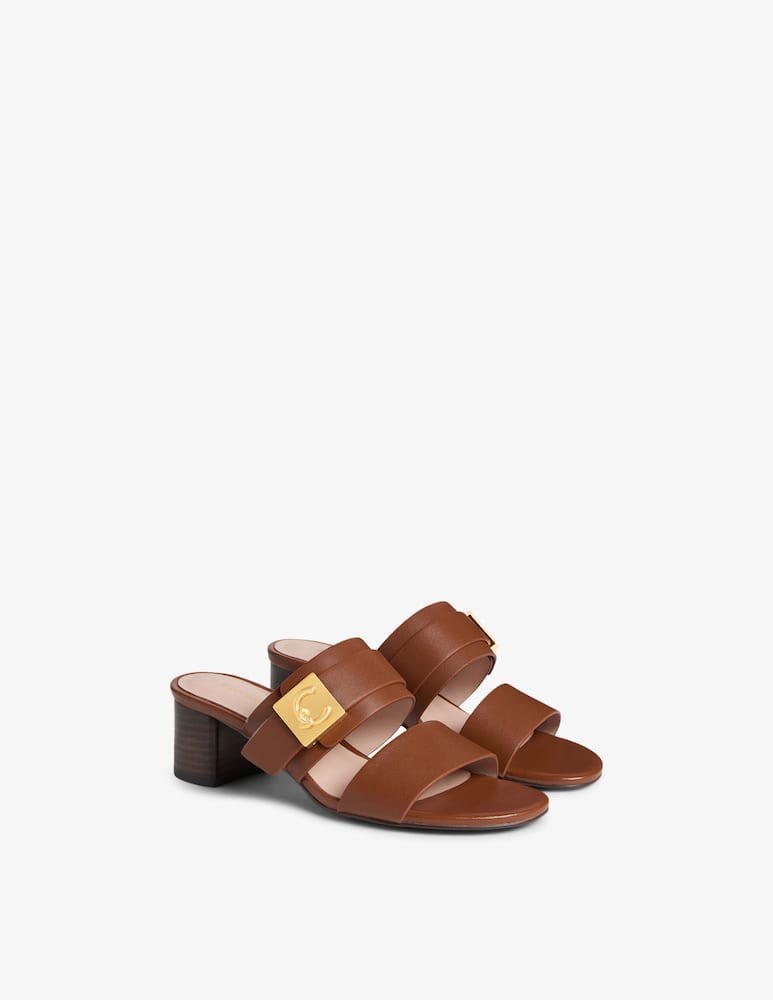 rinascente Coccinelle Block heel logo strap sandals