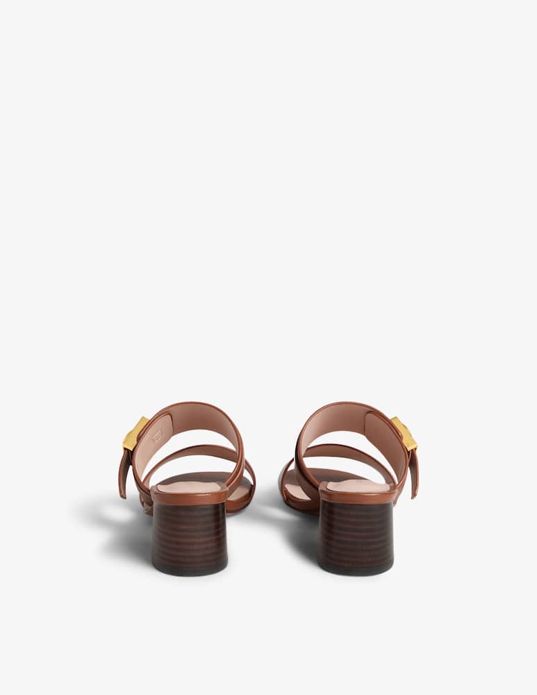 rinascente Coccinelle Block heel logo strap sandals