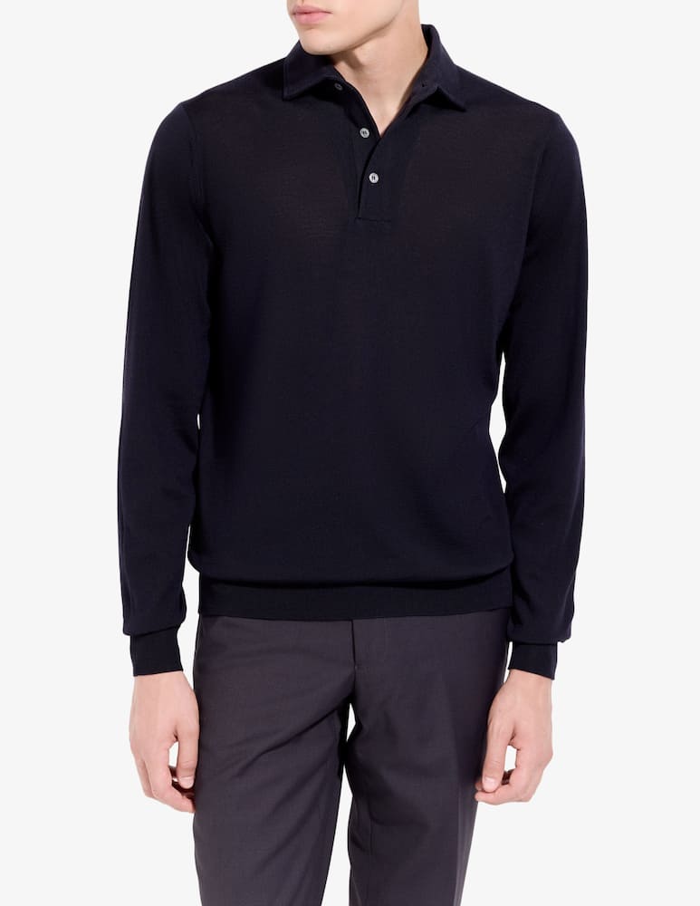Filippo De Laurentiis Merino long sleeve polo - picture 1 Filippo De Laurentiis Merino long sleeve polo - picture 1
