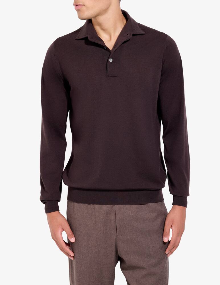 Filippo De Laurentiis Merino long sleeve polo - picture 1 Filippo De Laurentiis Merino long sleeve polo - picture 1