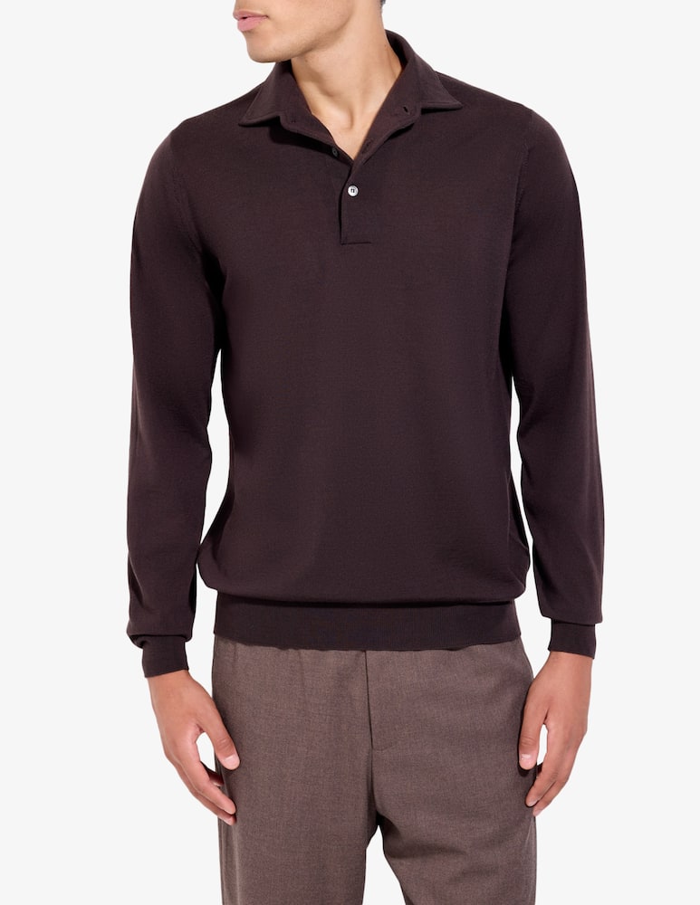 rinascente Filippo De Laurentiis Merino long sleeve polo