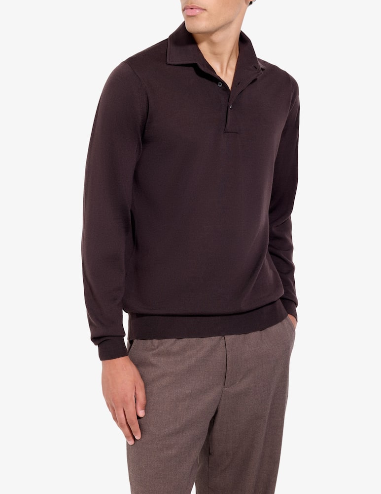 rinascente Filippo De Laurentiis Merino long sleeve polo
