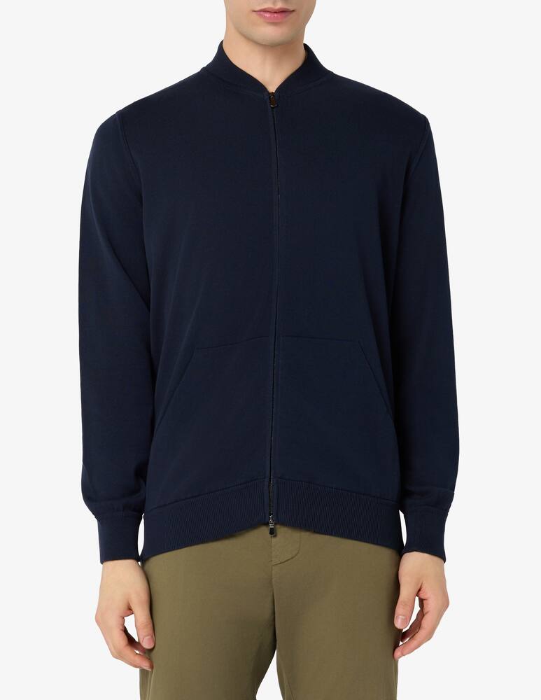 Filippo De Laurentiis Felpa bomber crepe con zip - immagine 1 Filippo De Laurentiis Felpa bomber crepe con zip - immagine 1