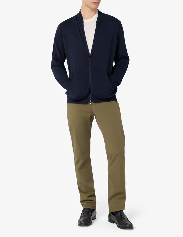 Filippo De Laurentiis Felpa bomber crepe con zip - immagine 2 Filippo De Laurentiis Felpa bomber crepe con zip - immagine 2