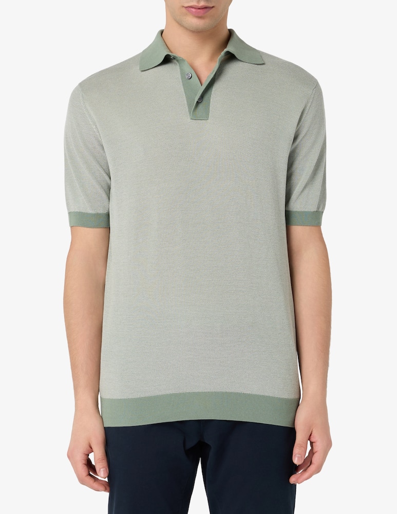 rinascente Filippo De Laurentiis Polo piquet bicolore