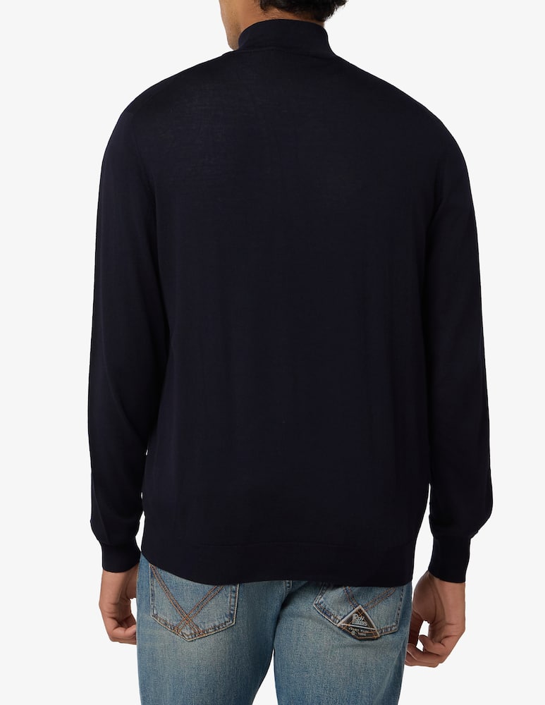 Filippo De Laurentiis Maglia mezza zip in lana merino - immagine 3 Filippo De Laurentiis Maglia mezza zip in lana merino - immagine 3