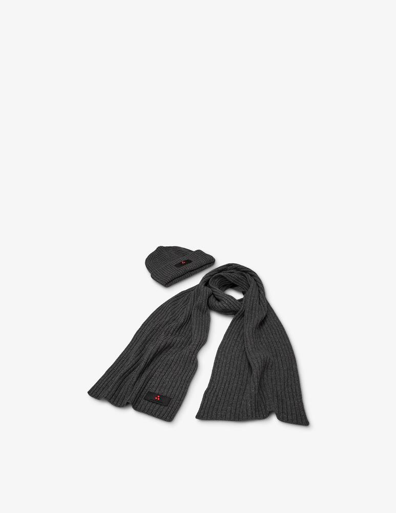 rinascente Peuterey Gift box beanie savis e sciarpa anis costine