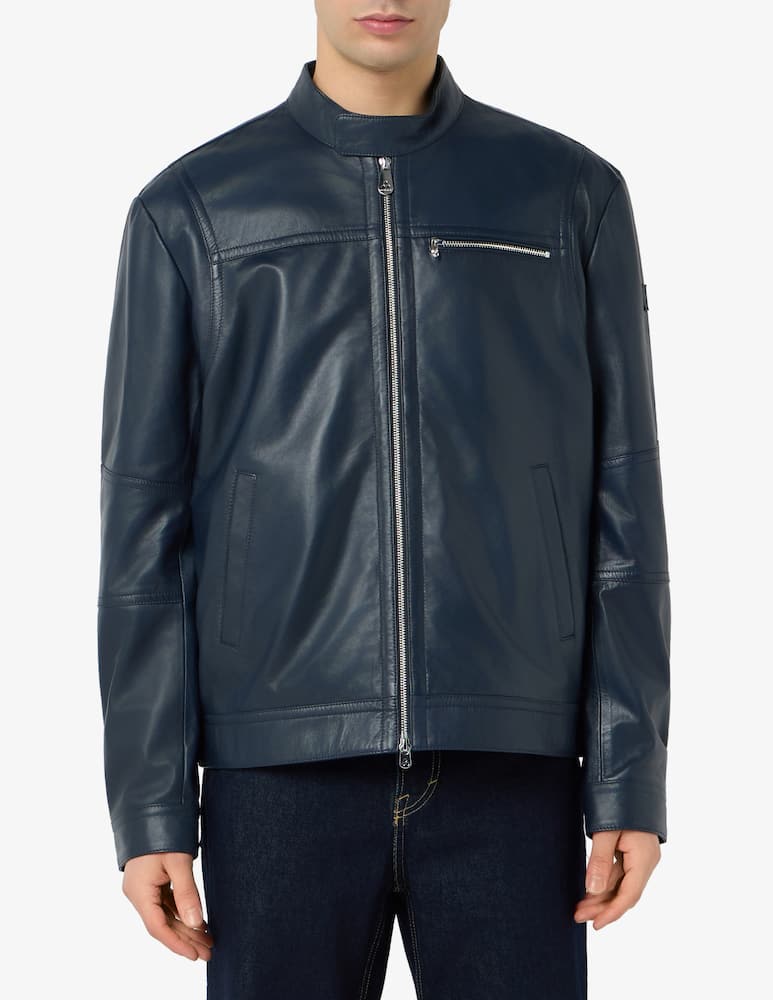 rinascente Peuterey Giacca biker in pelle Saguaro