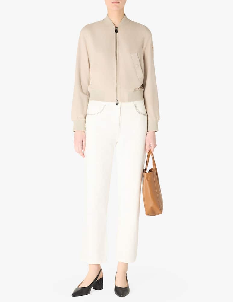 rinascente Peuterey Choisya suede bomber jacket