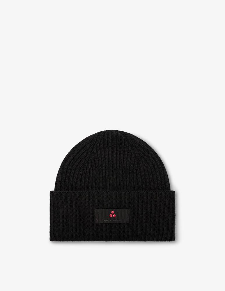 rinascente Peuterey Ribbed beanie with logo patch