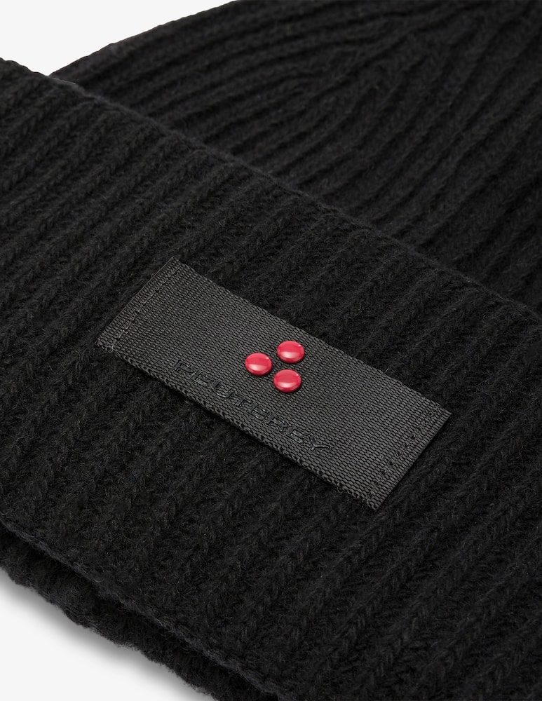 rinascente Peuterey Ribbed beanie with logo patch