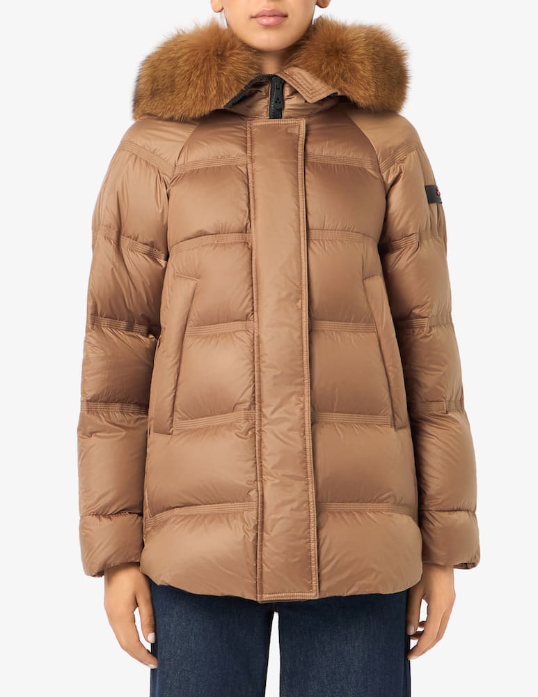 rinascente Peuterey Puffer jacket with fur hood Takana