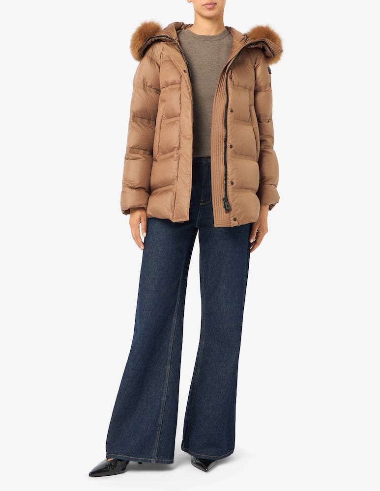 rinascente Peuterey Puffer jacket with fur hood Takana