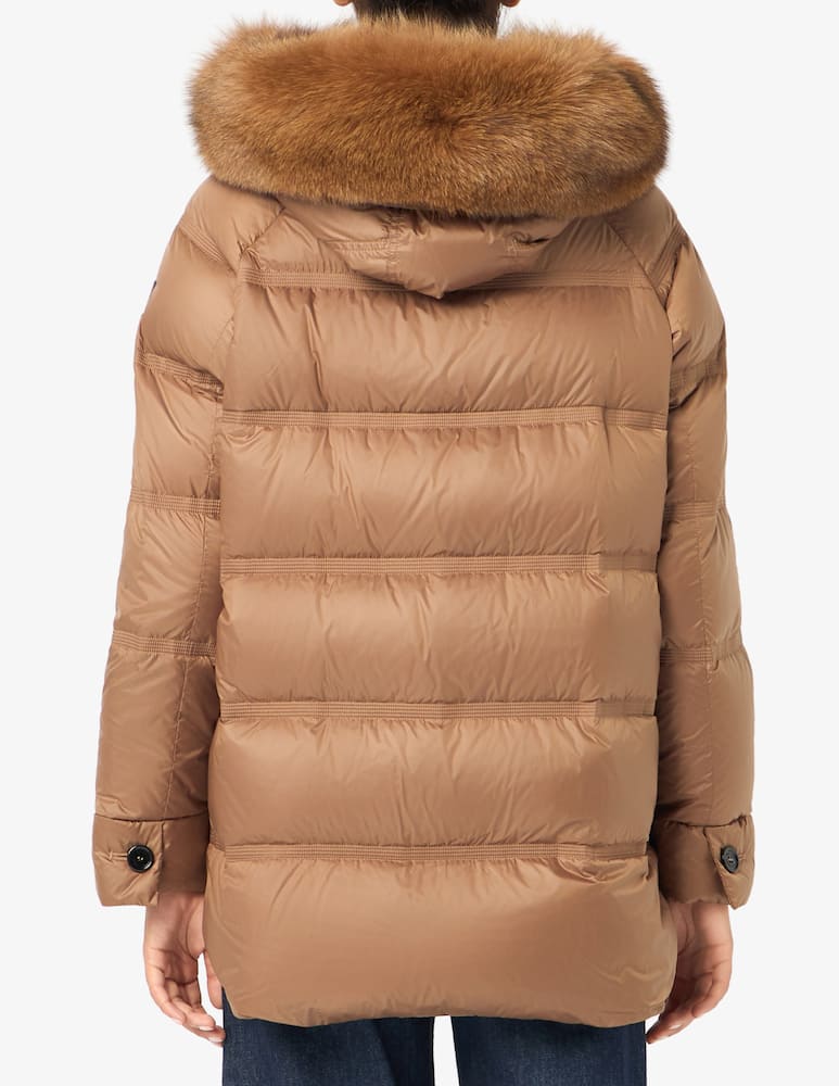 rinascente Peuterey Puffer jacket with fur hood Takana