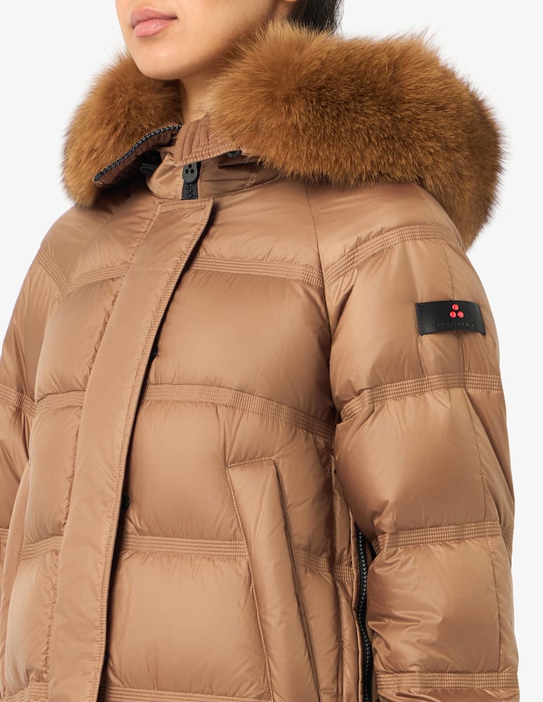 rinascente Peuterey Puffer jacket with fur hood Takana