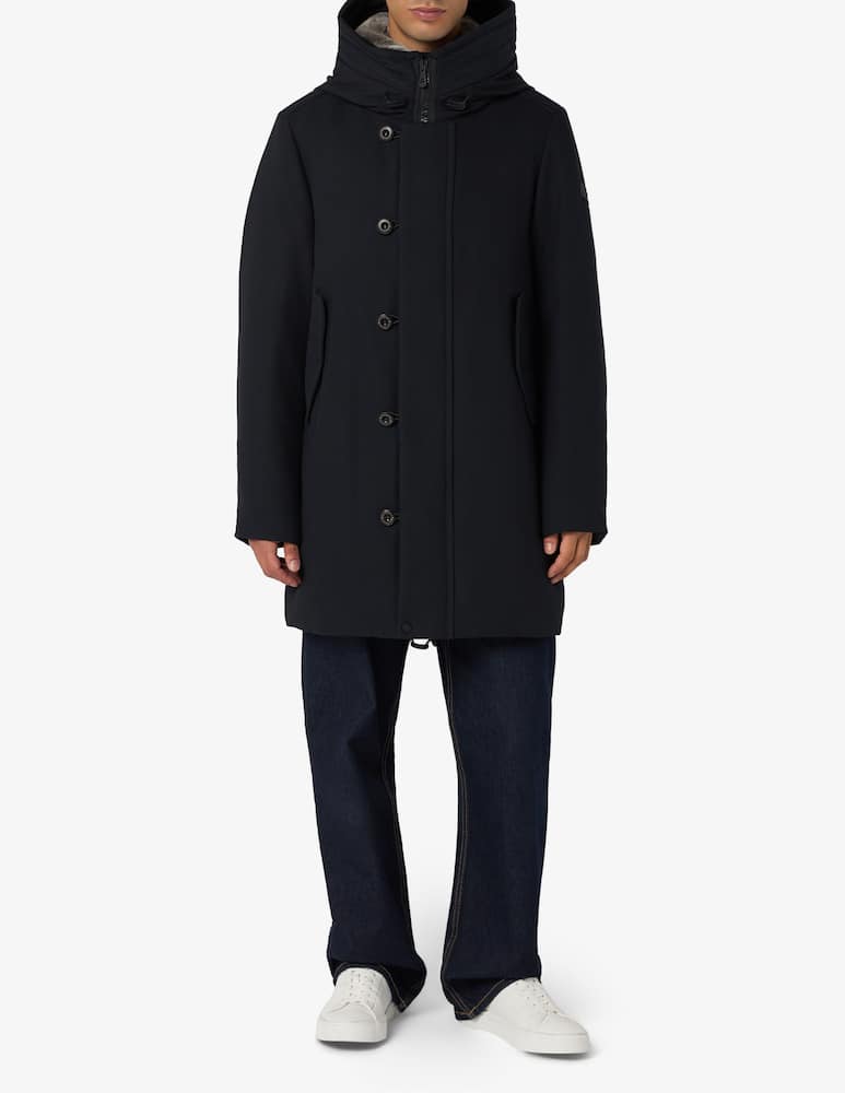 rinascente Peuterey Long hooded parka with faux fur