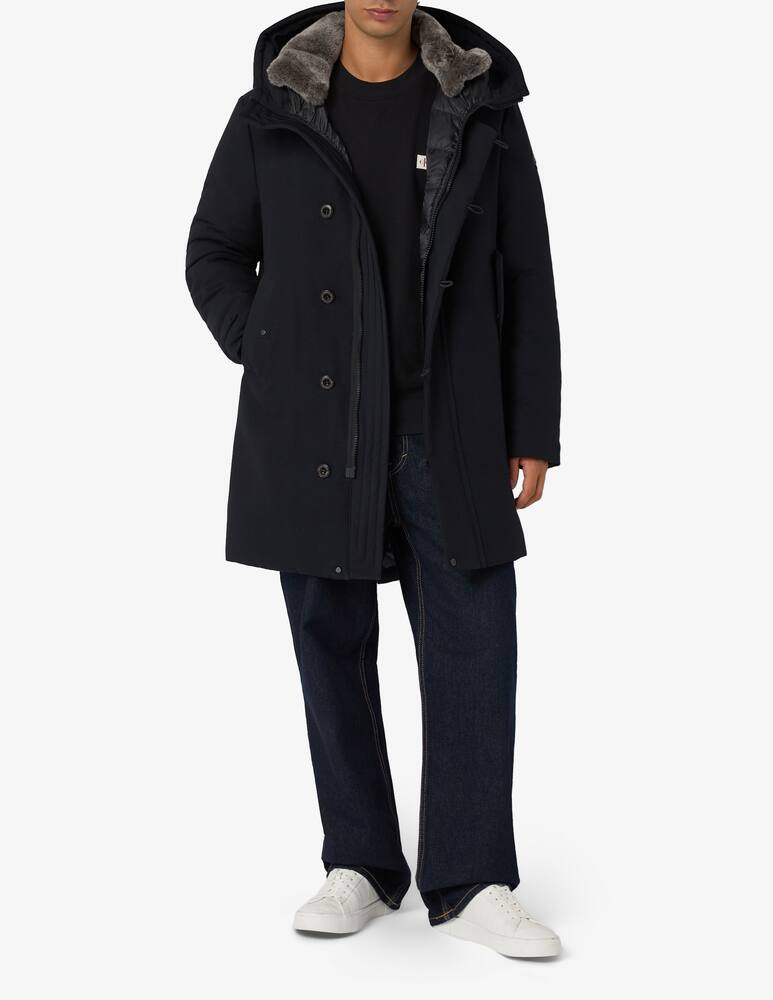 rinascente Peuterey Long hooded parka with faux fur