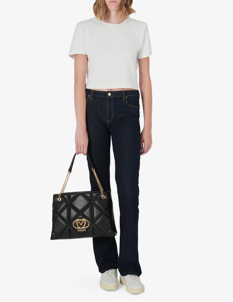 rinascente Love Moschino Patta quilt shoulder bag