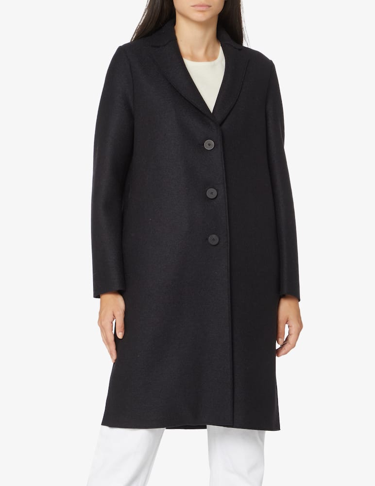 Harris Wharf London Cappotto soprabito in lana pressata - Nero - immagine 1 Harris Wharf London Cappotto soprabito in lana pressata - Nero - immagine 1