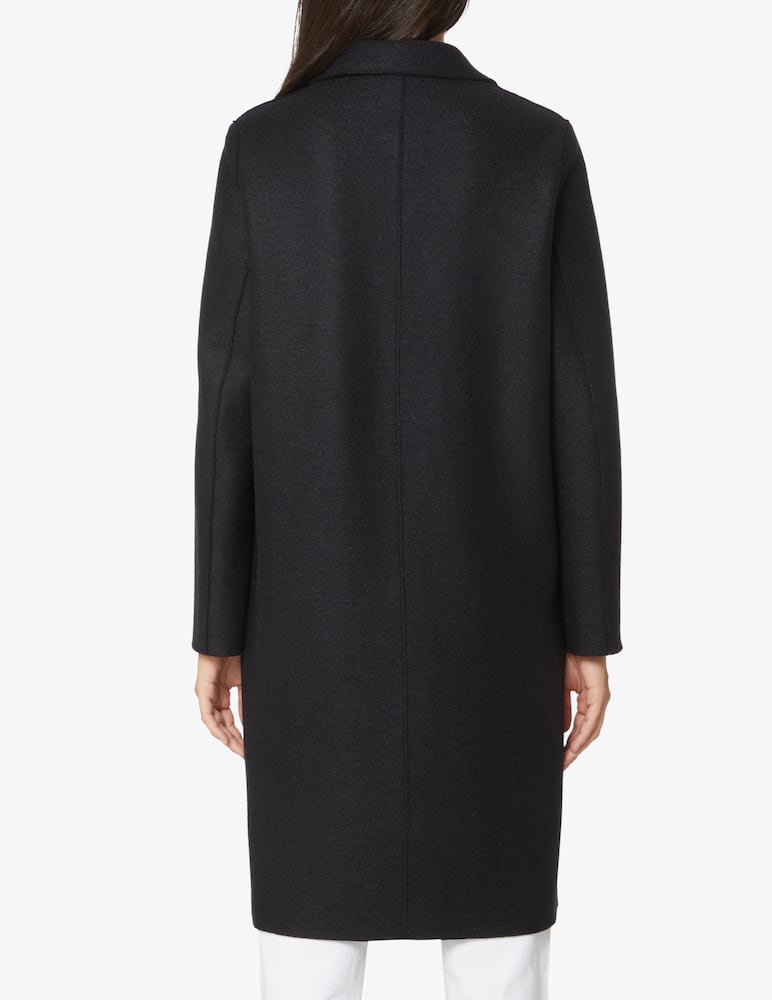 rinascente Harris Wharf London Overcoat pressed wool and polaire - Black