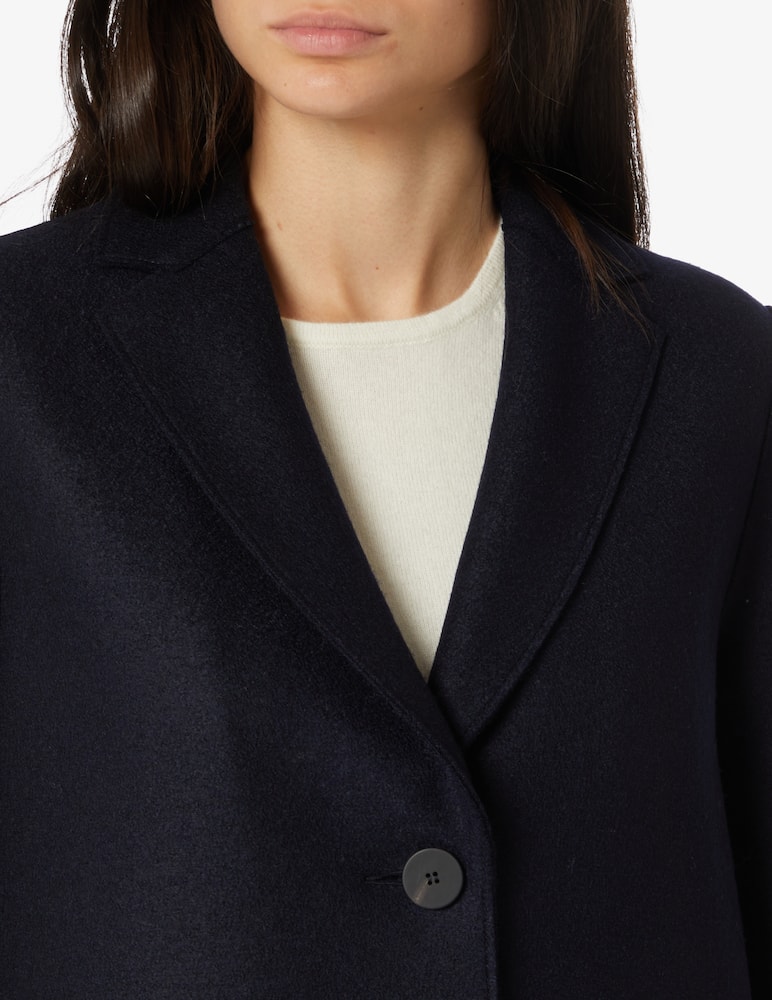 rinascente Harris Wharf London Cappotto soprabito in lana pressata - Nero