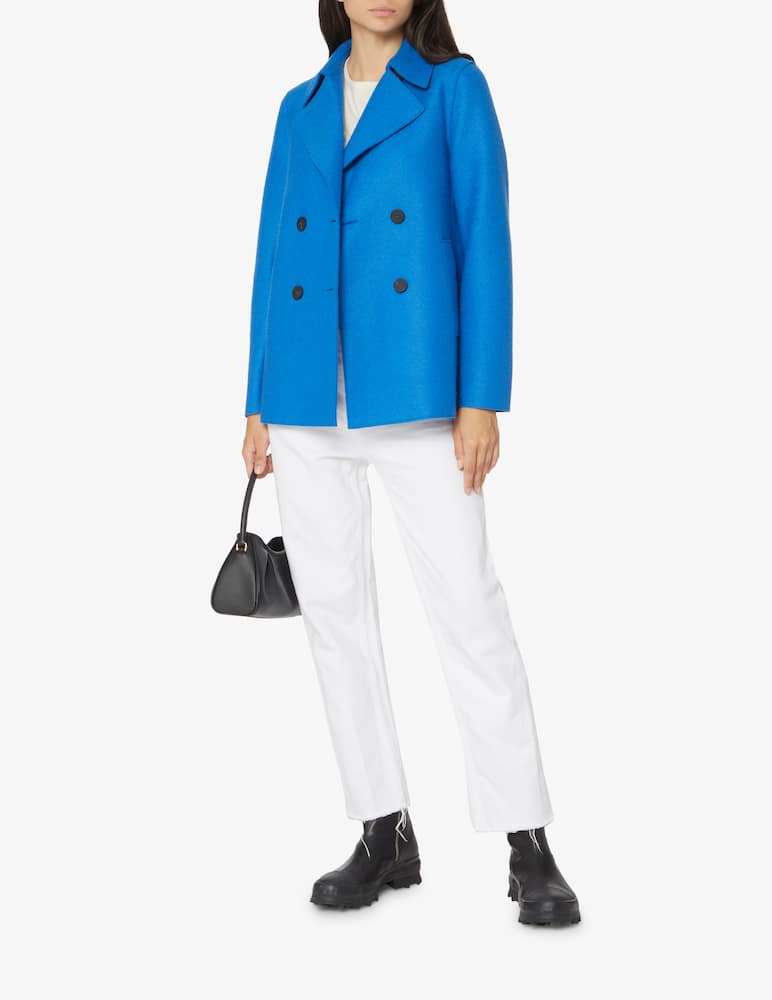 Harris Wharf London Peacoat pressed wool - Light blue - picture 2 Harris Wharf London Peacoat pressed wool - Light blue - picture 2