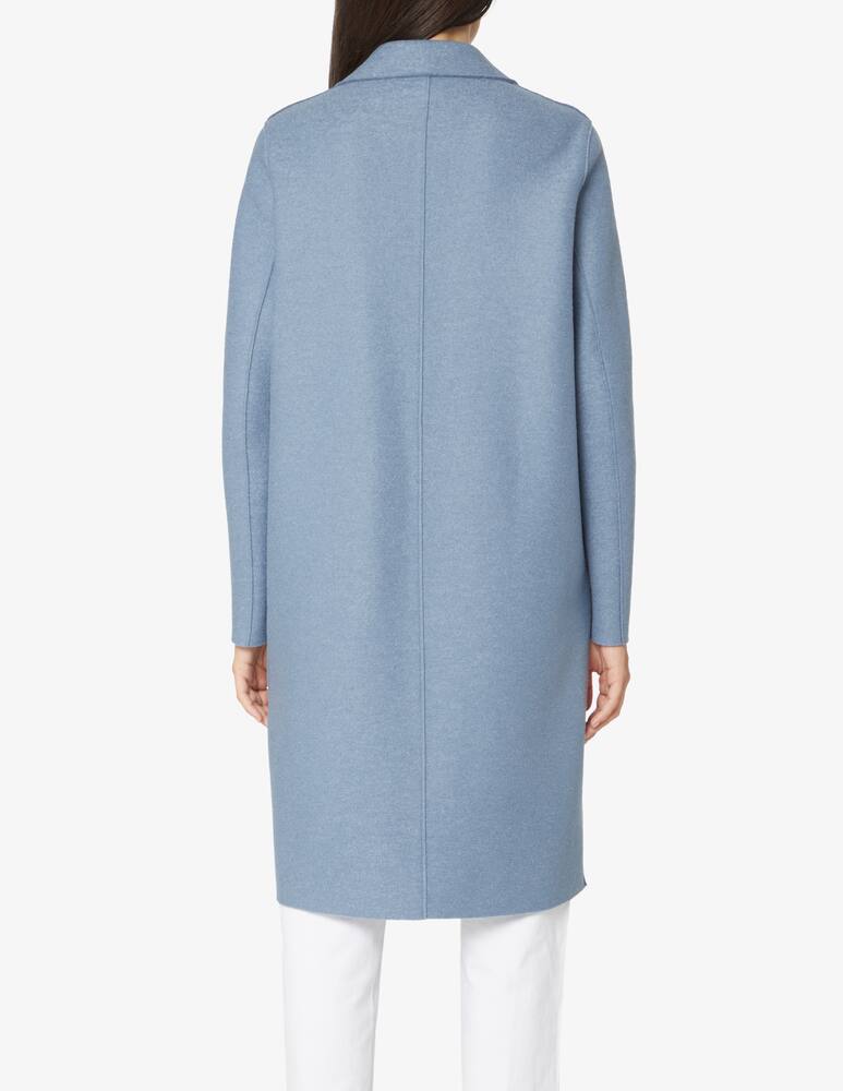 rinascente Harris Wharf London Cappotto soprabito in lana pressata - Azzurro