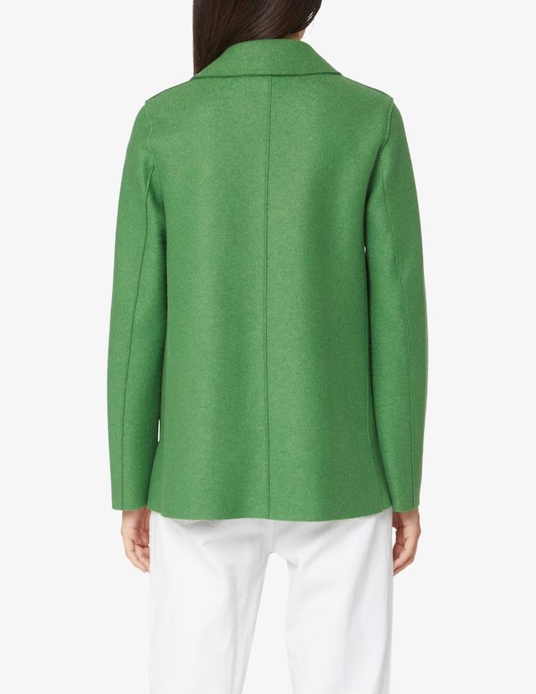 Harris Wharf London Cappotto caban in lana pressata - Verde - immagine 3 Harris Wharf London Cappotto caban in lana pressata - Verde - immagine 3