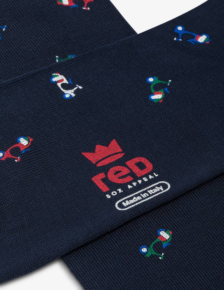 rinascente Red Scooter motif socks