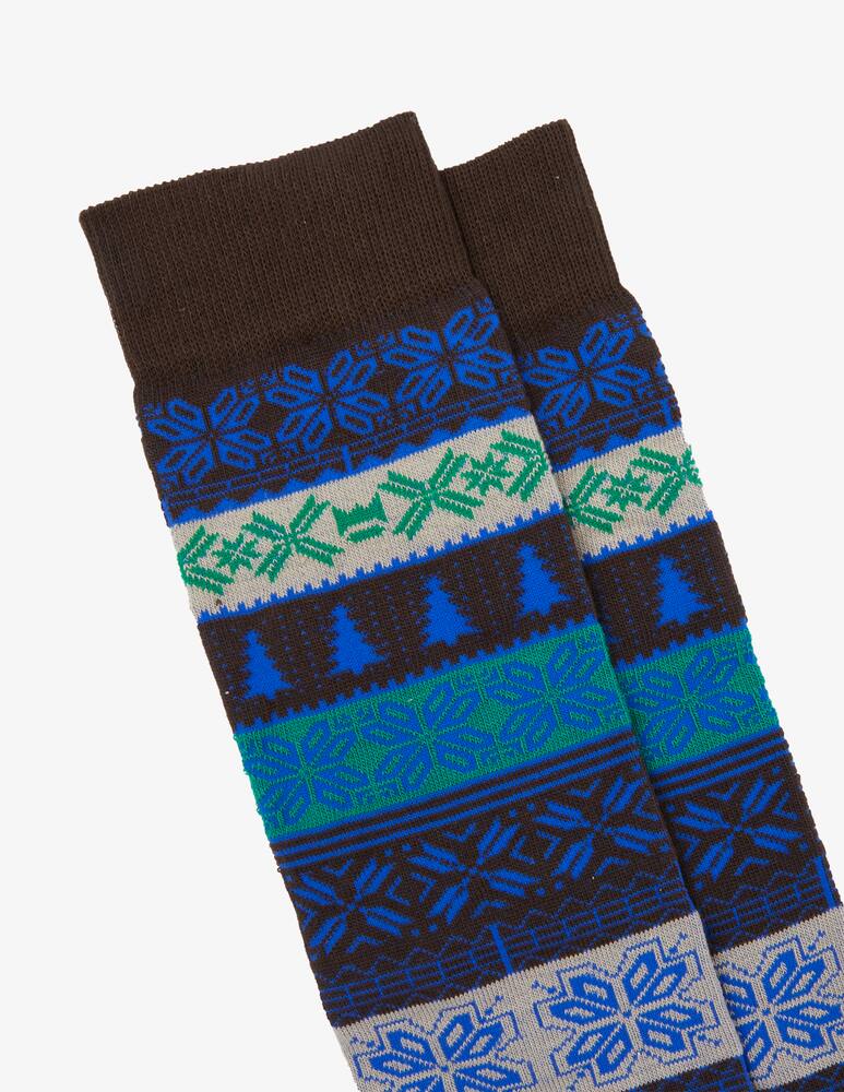 rinascente Red Norwegian drawing long socks