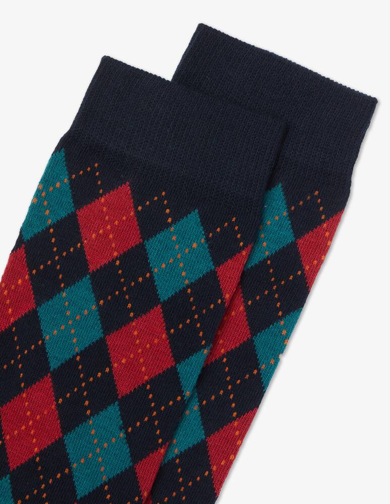 rinascente Red Calza lunga argyle e riga