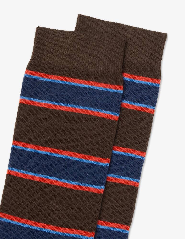 rinascente Red Argyle and stripe long socks