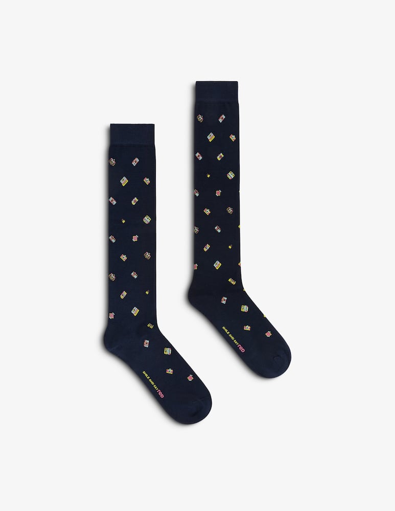 rinascente Red Vintage camera socks