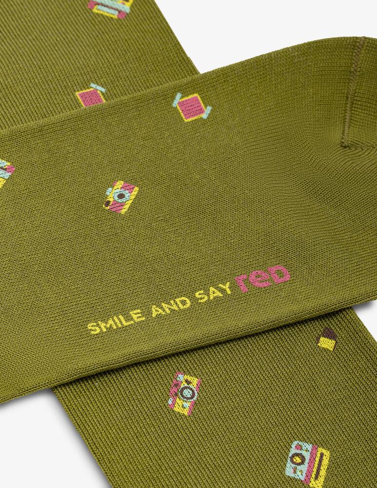 rinascente Red Vintage camera socks