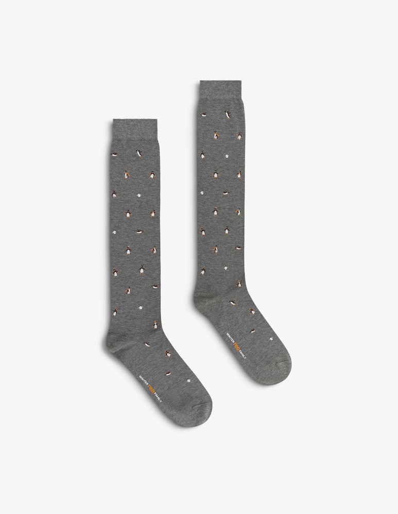rinascente Red Penguin print socks