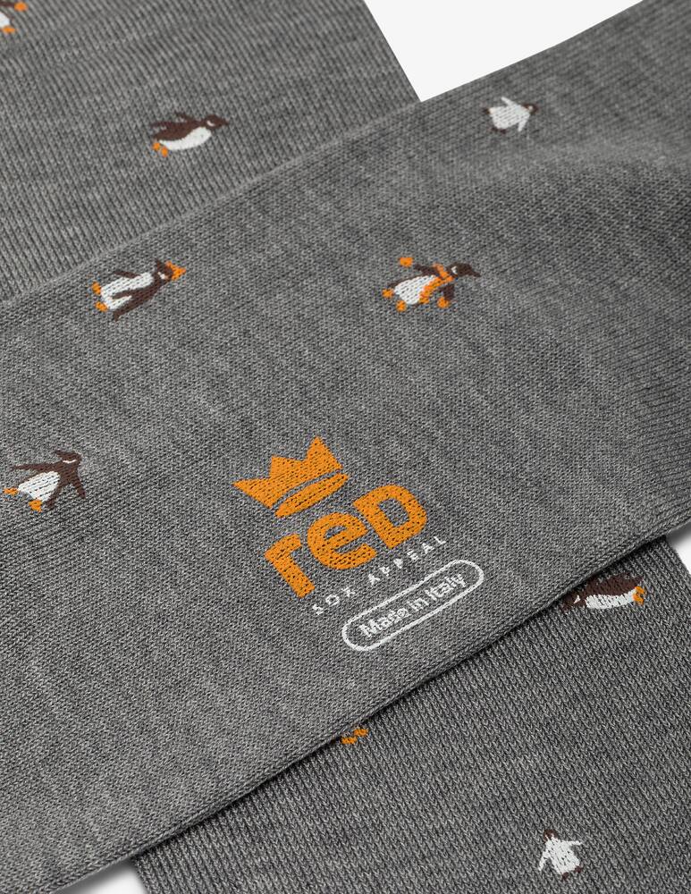 rinascente Red Penguin print socks