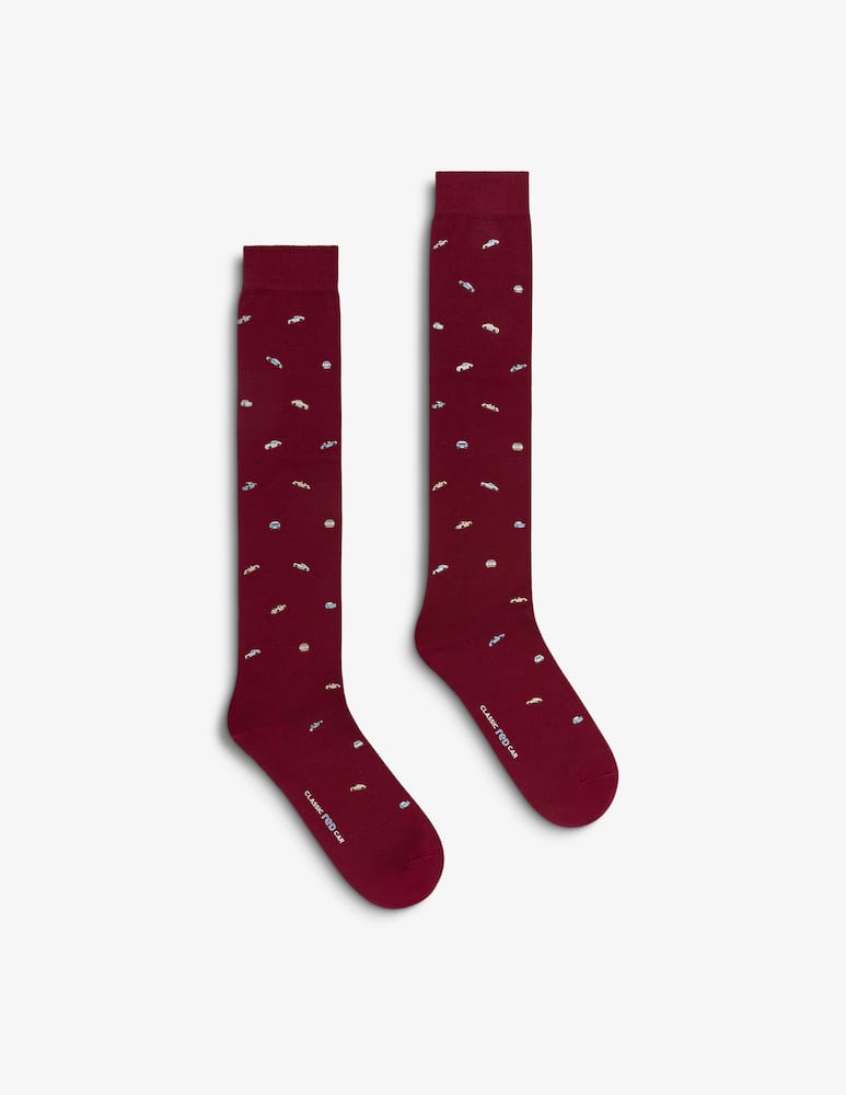 rinascente Red Fast car long socks