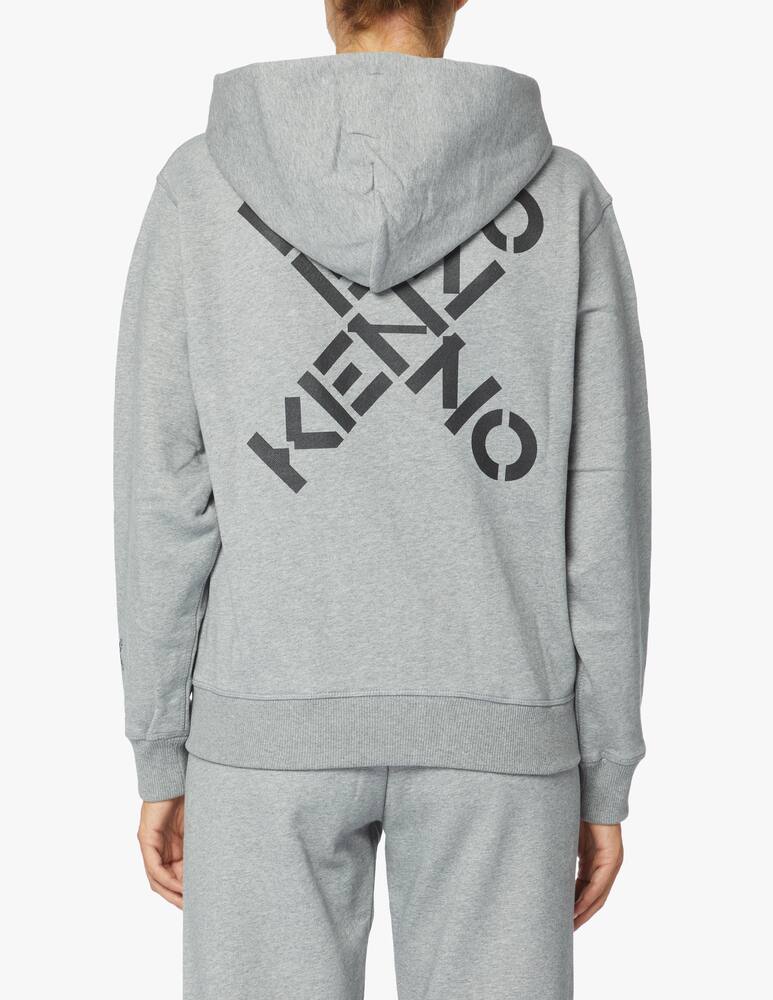 rinascente Kenzo Zipped hoddie Big X - grey